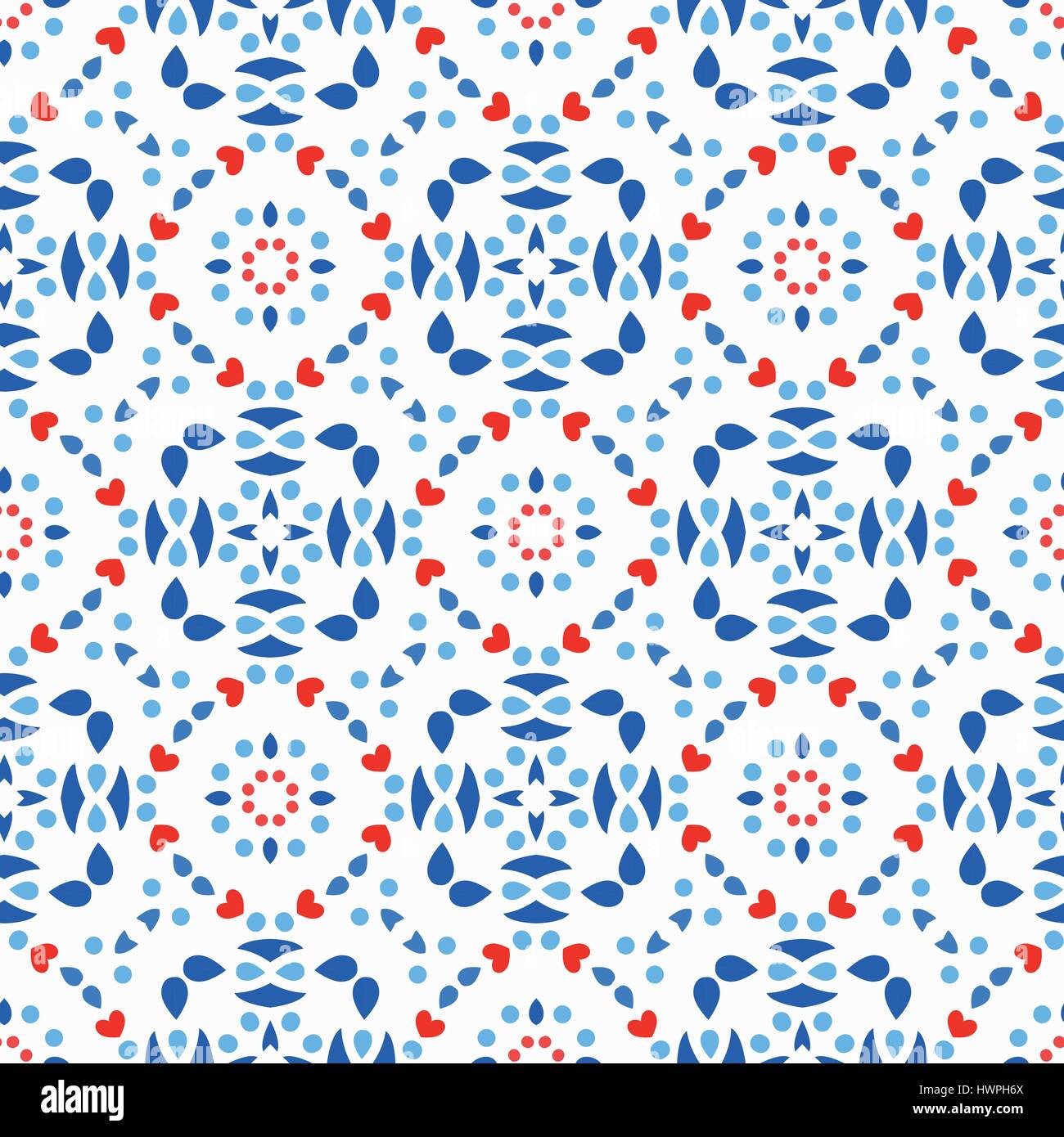 Blue Red Pattern Fresh Boho Background Stock Vector Image & Art - Alamy