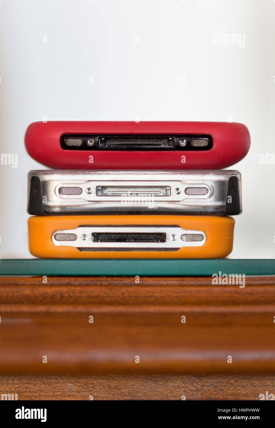 Mobile devices charging slot Stock Photo