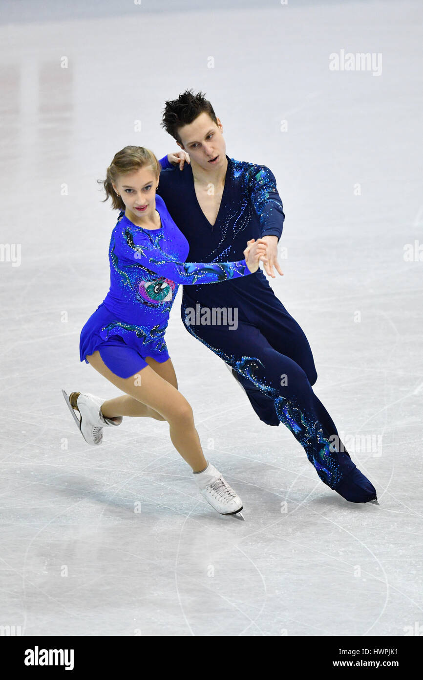 Taipei, Taiwan. 16th Mar, 2017. Emiliya Kalehanova & Uladzislau