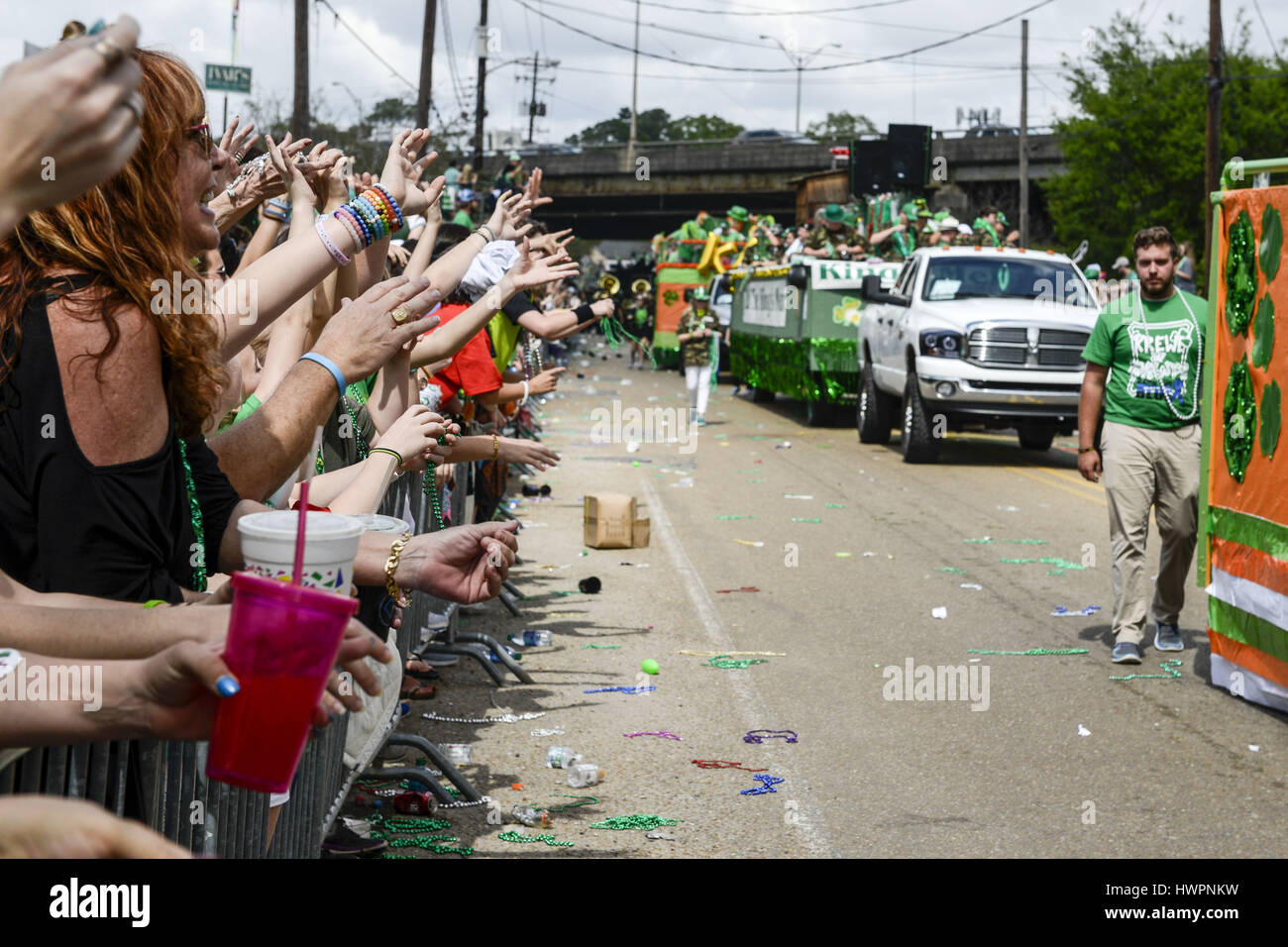 Louisiana, USA. 18th Mar, 2017. Baton Rouge's St Patrick's Day parade