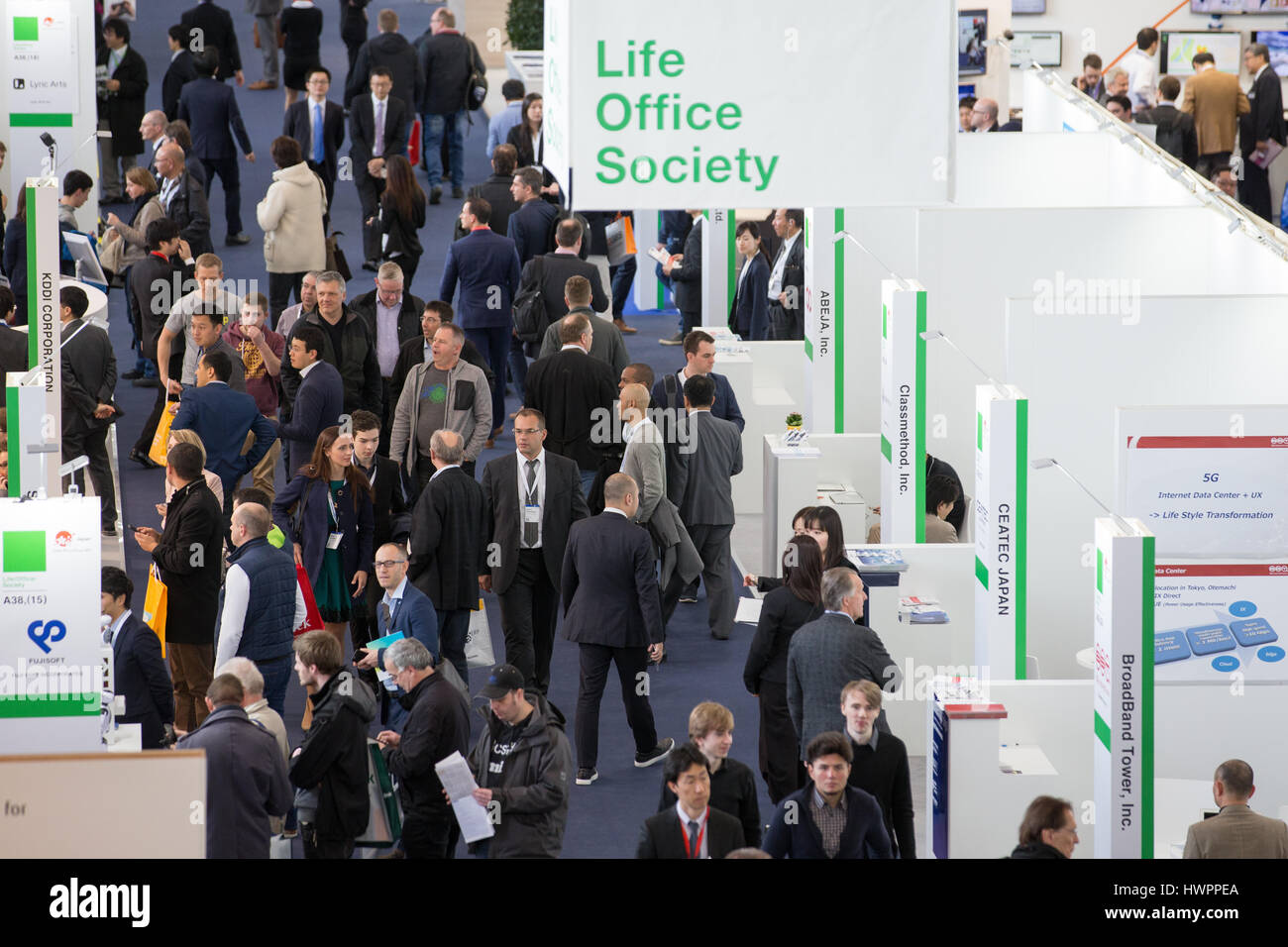 Computermesse Hannover Hanover, Germany. 22nd Mar, 2017. Numerous visitors can be seen at the ...