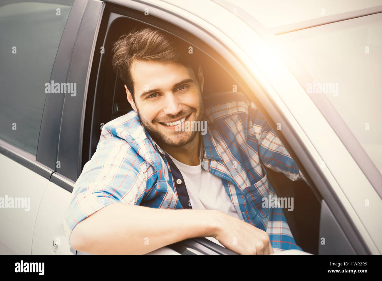 old men in new car