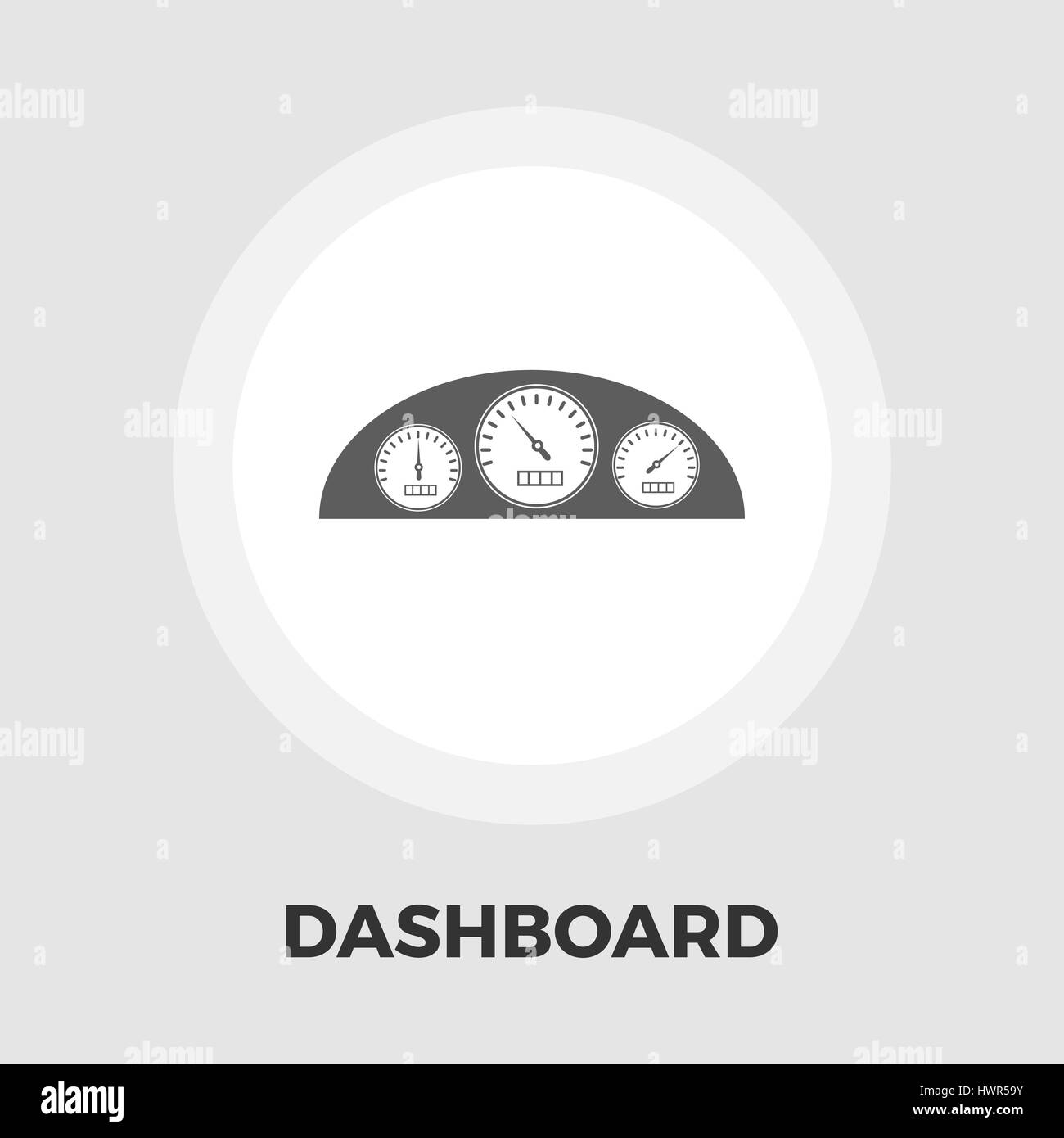 Dashboard icon vector. Flat icon isolated on the white background