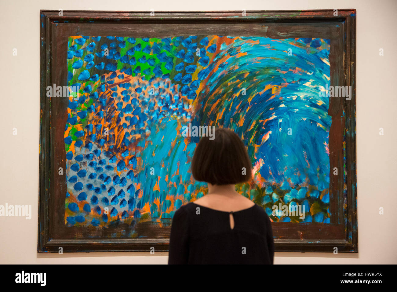 London, UK. 22 March 2017. Chez Stamos, 1998, by Howard Hodgkin. Preview of the Howard Hodgkin (1932-2017) exhibition Absent Friends at the National Portrait Gallery. The exhibition is open to the public from 23 March to 18 June 2017. Stock Photo