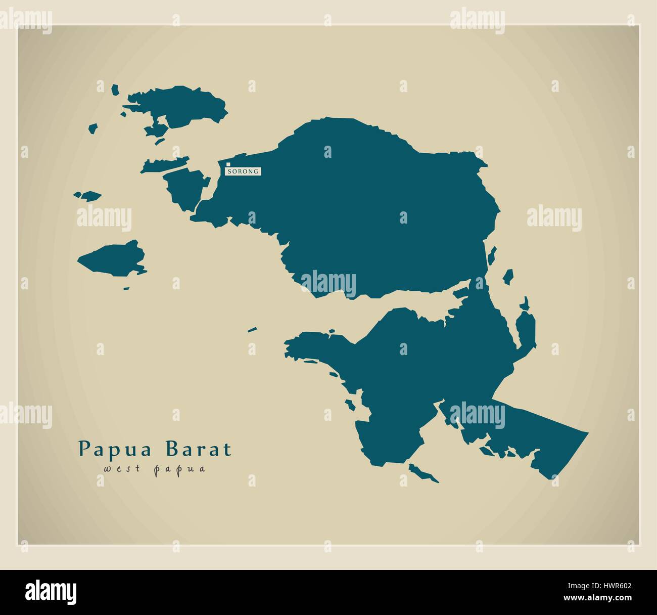 Modern Map - Papua Barat ID Stock Vector Image & Art - Alamy
