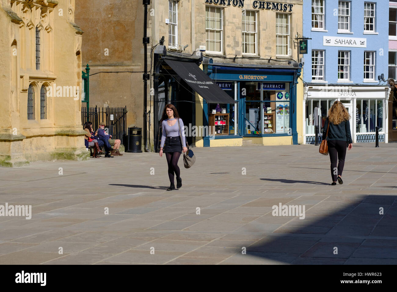 Shops in Cirencester town centre Stock Photo