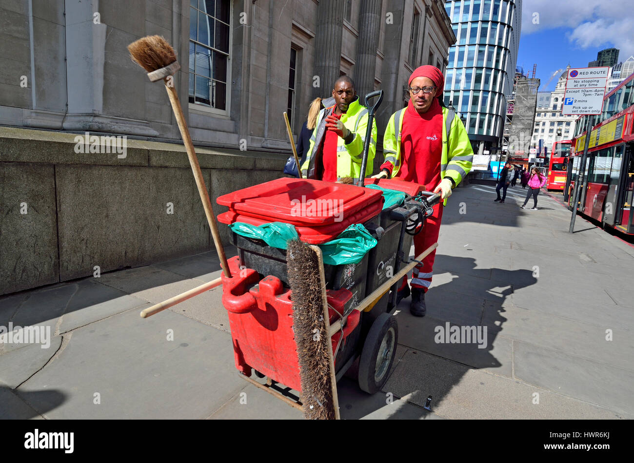 London, England, UK. Street sweepers Stock Photo Alamy