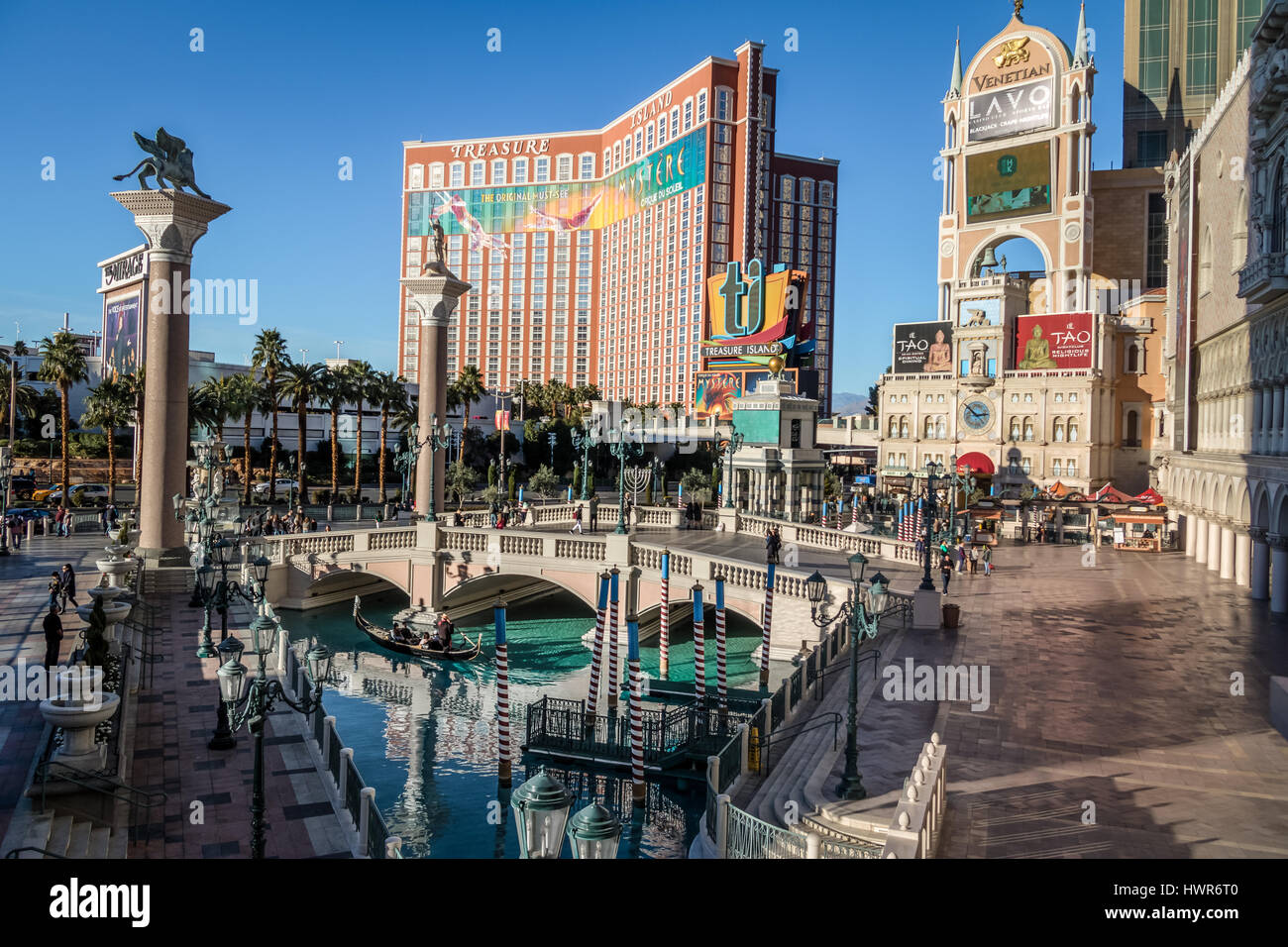 Grand Canal of Venetian Hotel Casino - Las Vegas, Nevada, USA Stock Photo