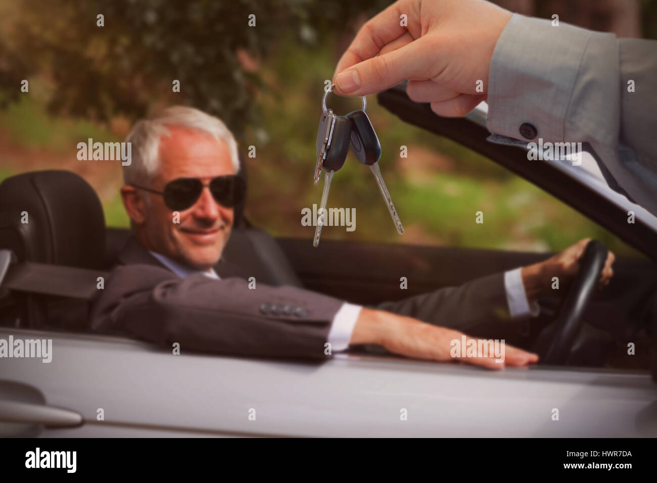 Man tie smiling car steering wheel hi-res stock photography and images ...