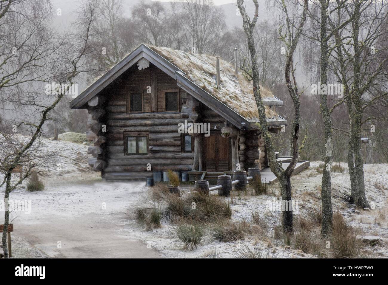 Log Cabin 2 Eagle Brae Scotland Stock Photo 136350076 Alamy