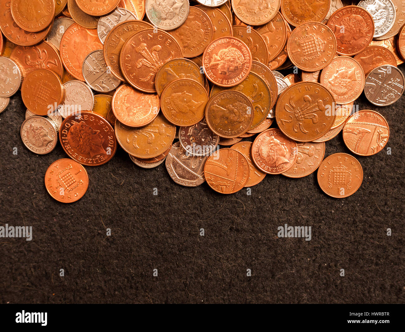 Pile of british coins hires stock photography and images Alamy