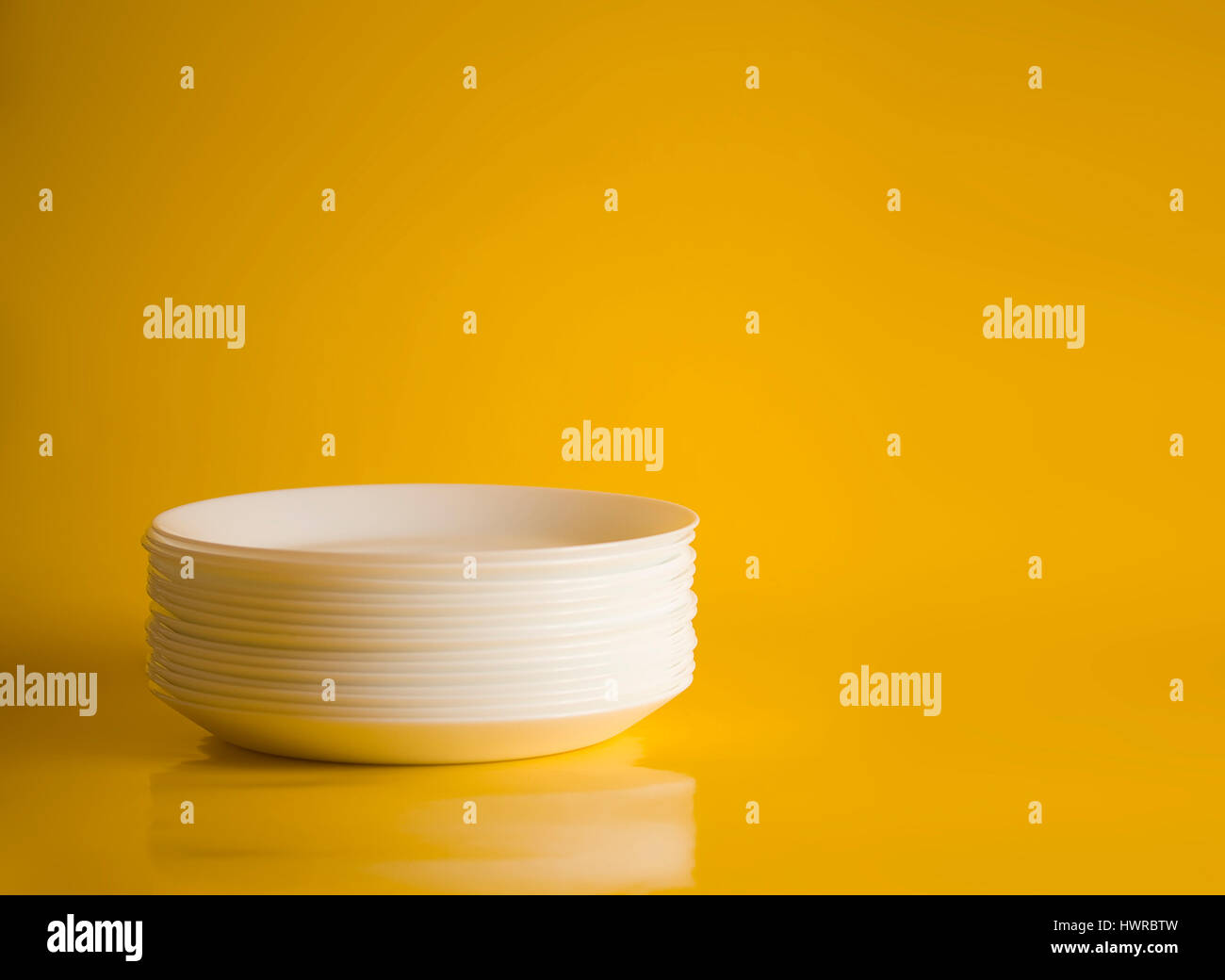 A few empty plates Stock Photo