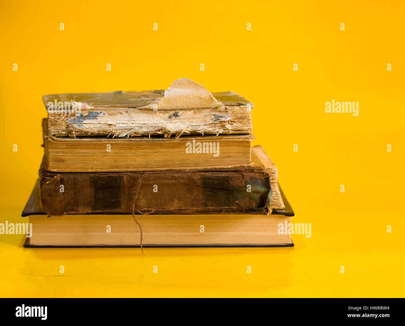 A few old books Stock Photo