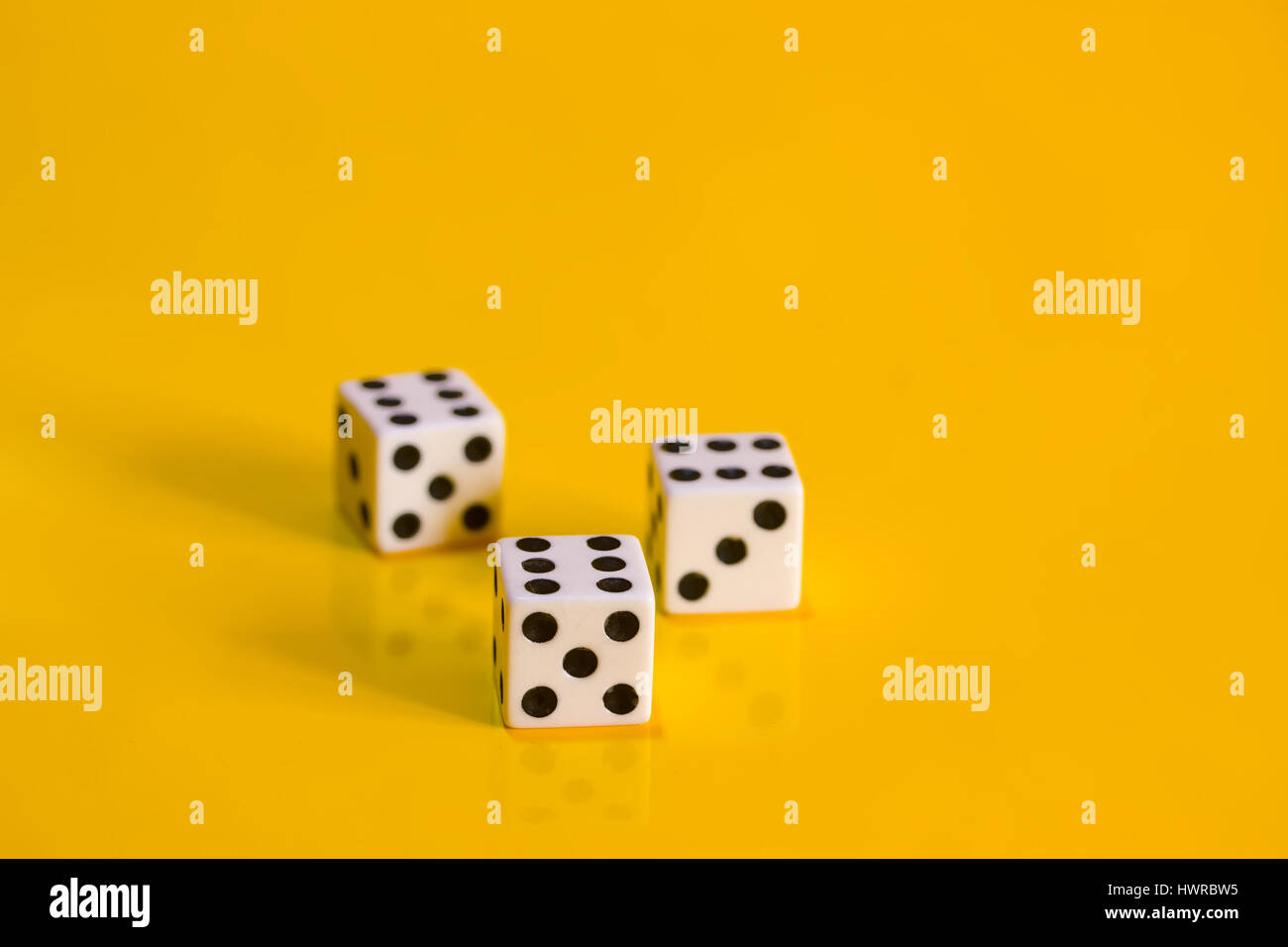Three game dice Stock Photo Alamy