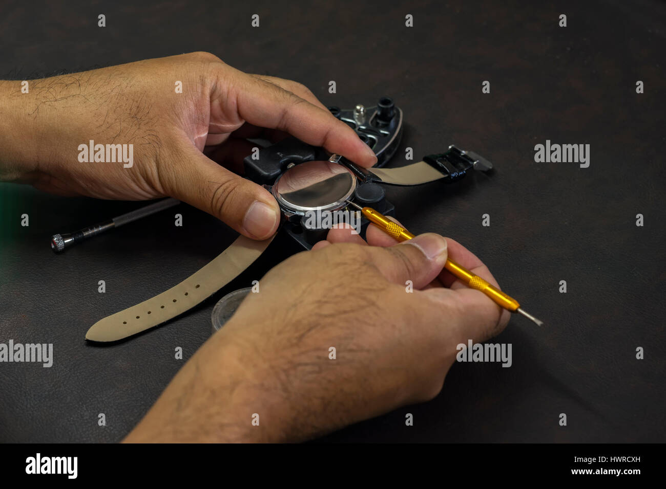 Old Toools Watchmaker Antique tools display hi-res stock photography and images - Alamy