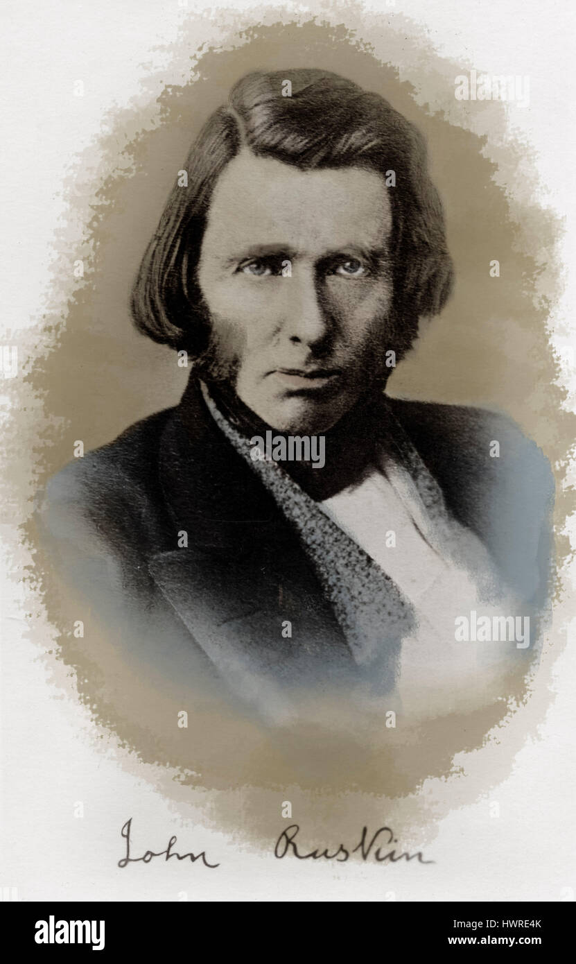 John Ruskin, portrait. English romantic writer and painter, scientist