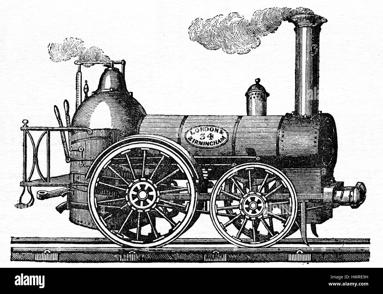 London and Birmingham steam engine, 19th century Stock Photo Alamy