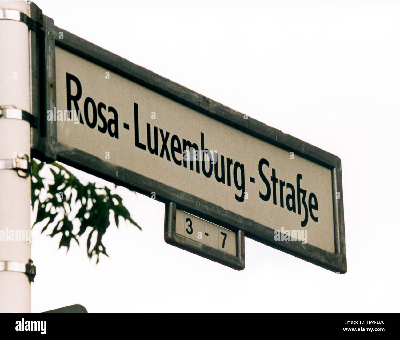 BERLIN Street sign for Rosa Luxemburg 2005 Stock Photo
