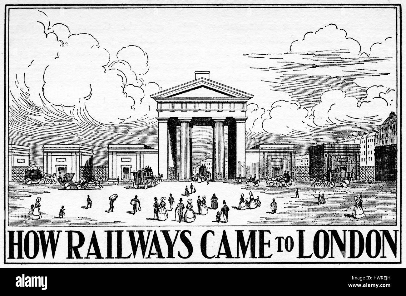 How railways came to London, 19th century illustration Stock Photo - Alamy