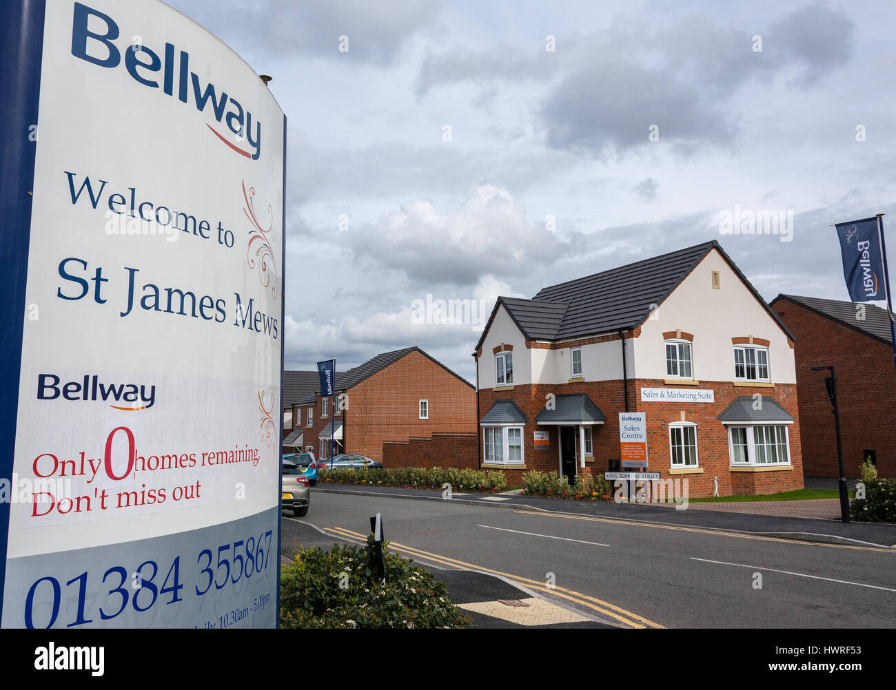 New build housing by Bellway Homes In Dudley, West Midlands, UK Stock Photo