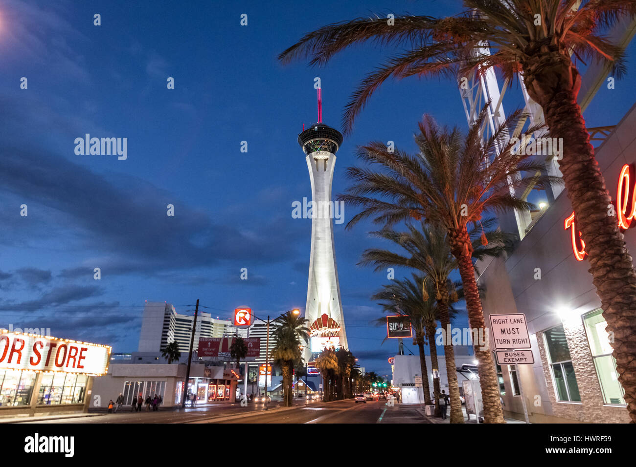 Stratosphere casino & Denny's restaurant, Las Vegas, Nevada, USA