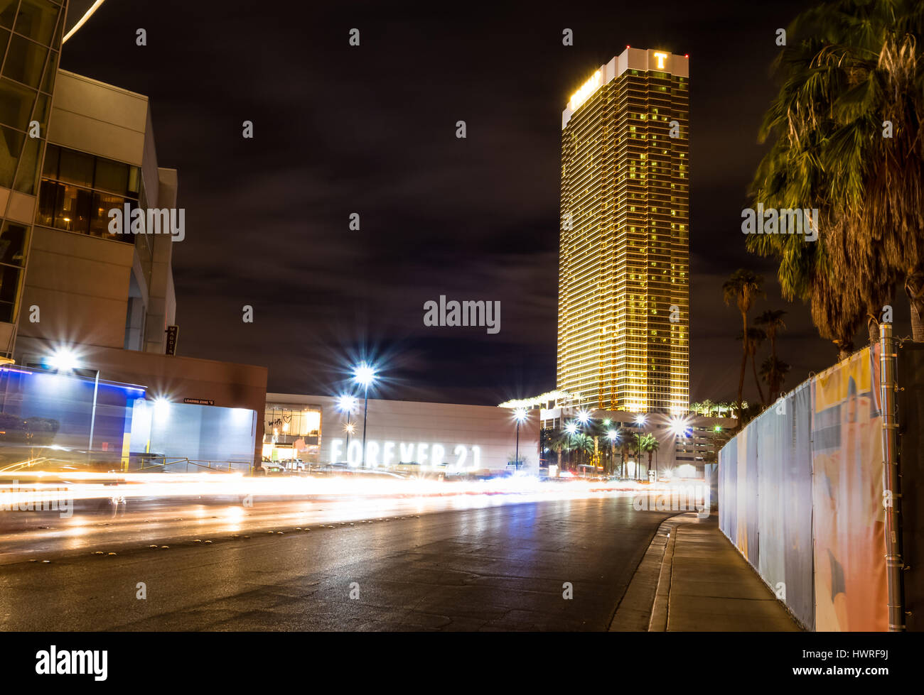 The Trump Hotel at night - Las Vegas, Nevada, USA Stock Photo