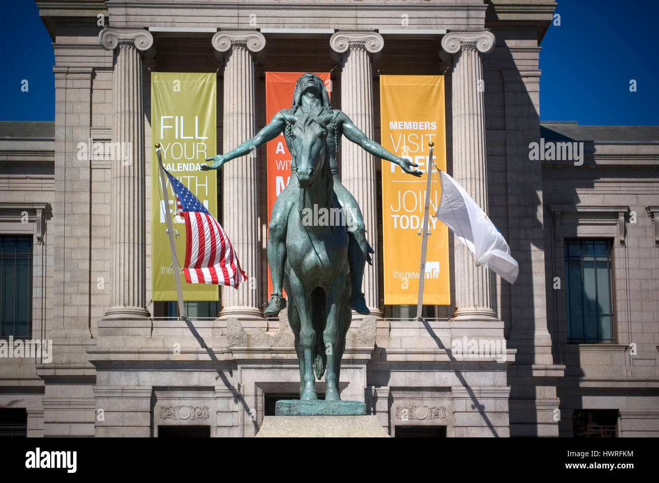 Appeal to the Great Spirit Statue - Museum of Fine Arts, Boston, Massachusetts Stock Photo