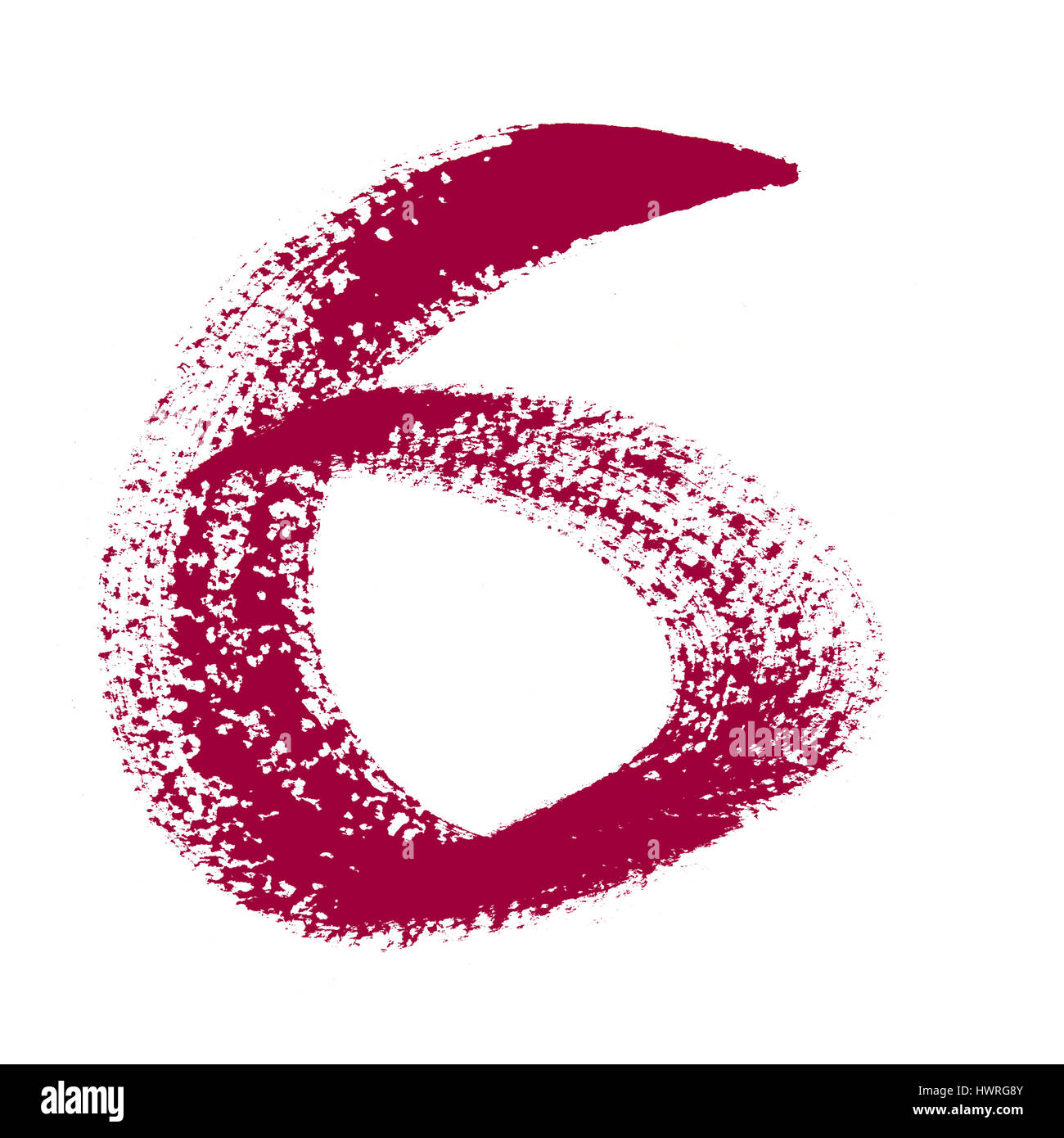 6 - Colorful numbers isolated over the white background Stock Photo - Alamy