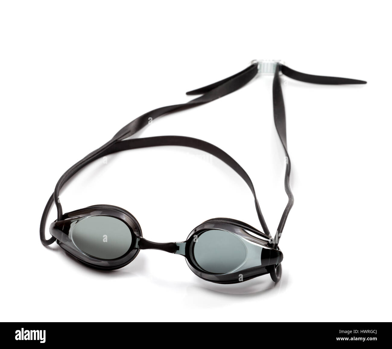 Black goggles for swimming isolated on white background Stock Photo Alamy