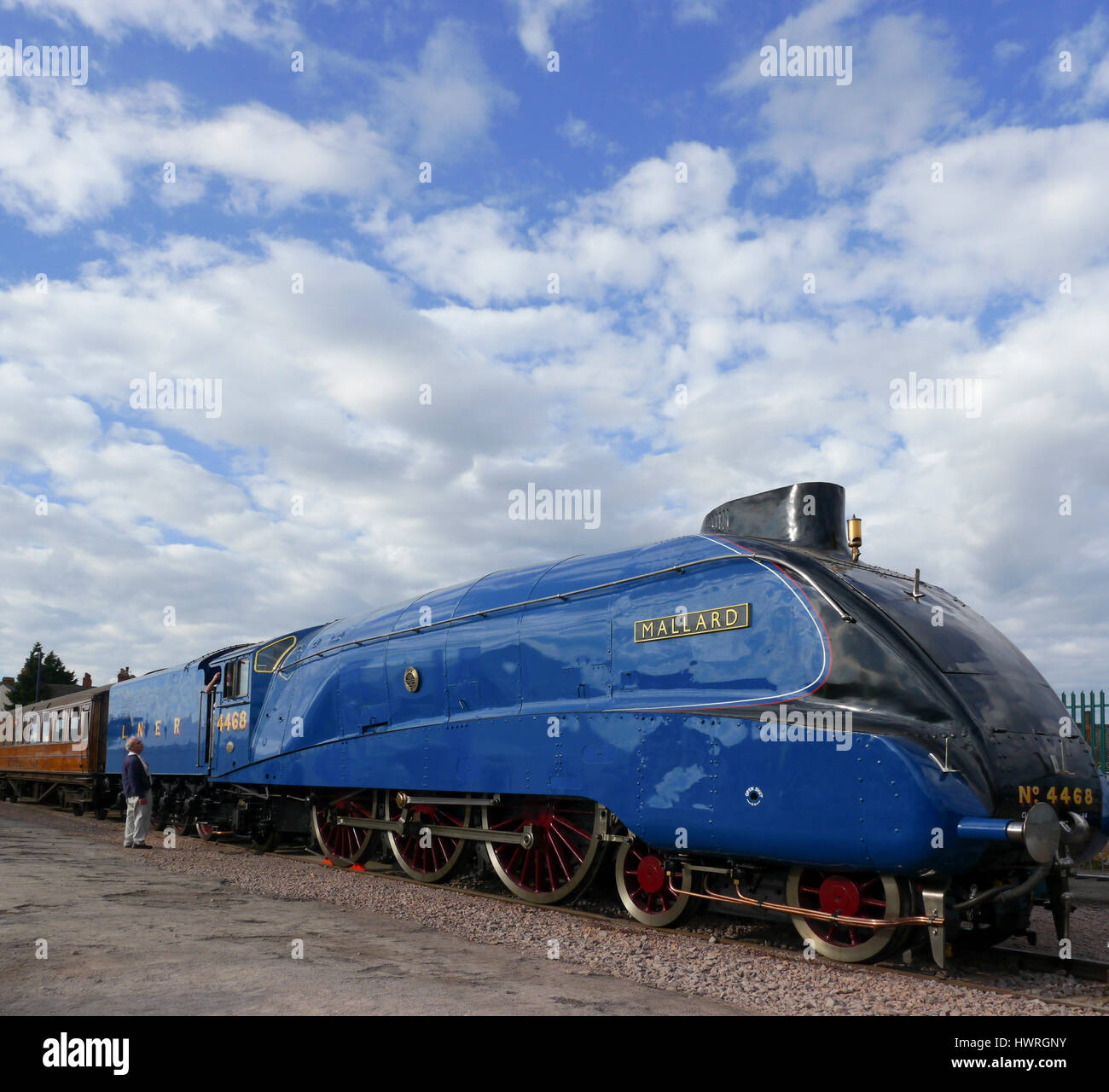 'The Mallard'  A4 Pacific locomotive. Stock Photo