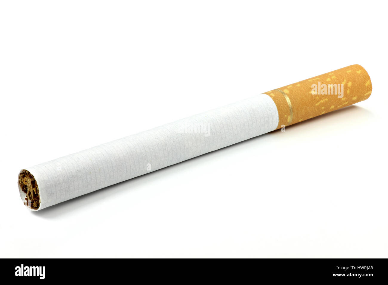 Filter Tipped Cigarette Isolated On White Background Stock Photo - Alamy