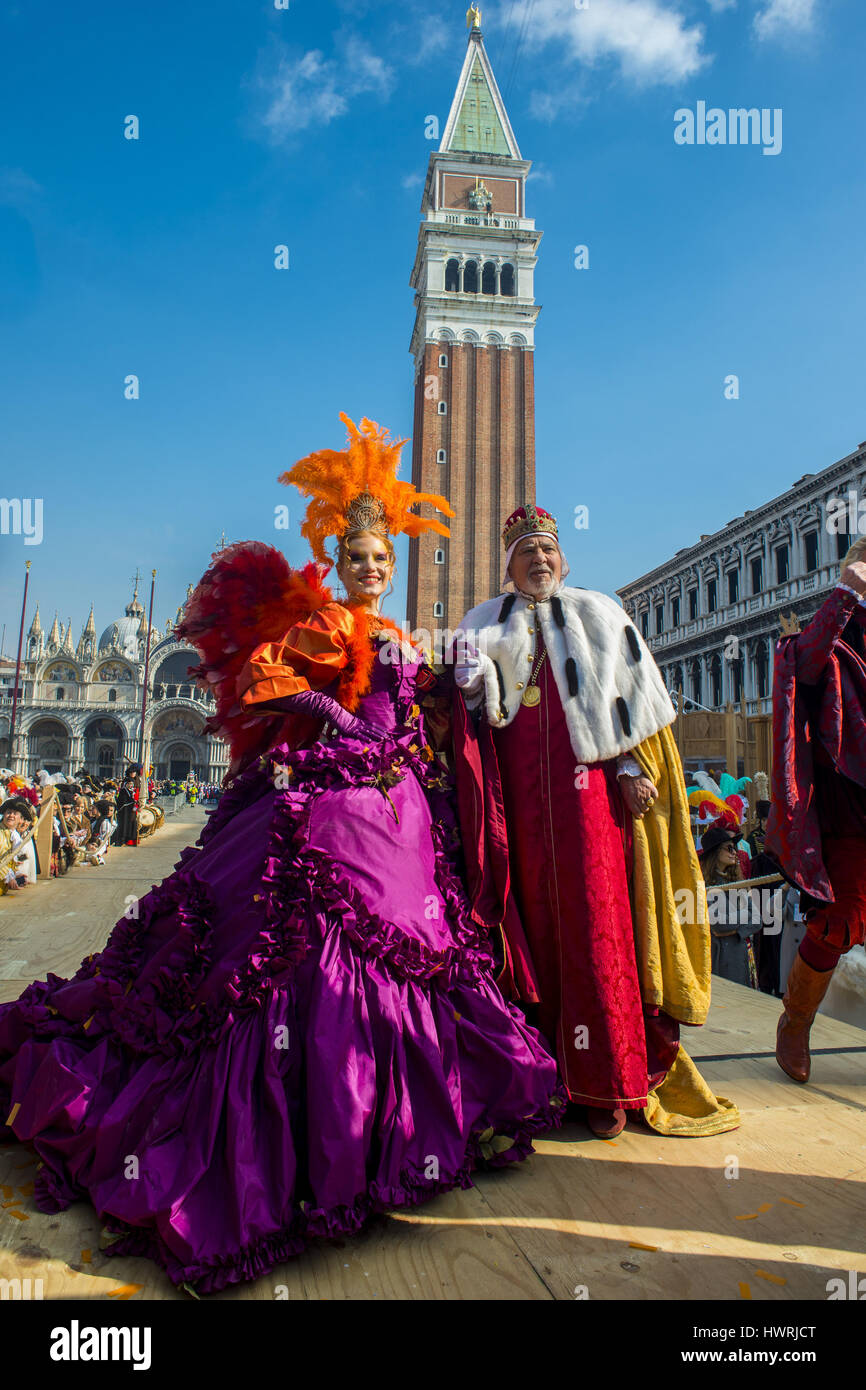Carnival of Venice 2017 (Italian: Carnevale di Venezia, 11th - 28th  February), an annual festival held in Venice, Italy. The Carnival ends with  the Christian celebration of Lent, forty days before Easter,