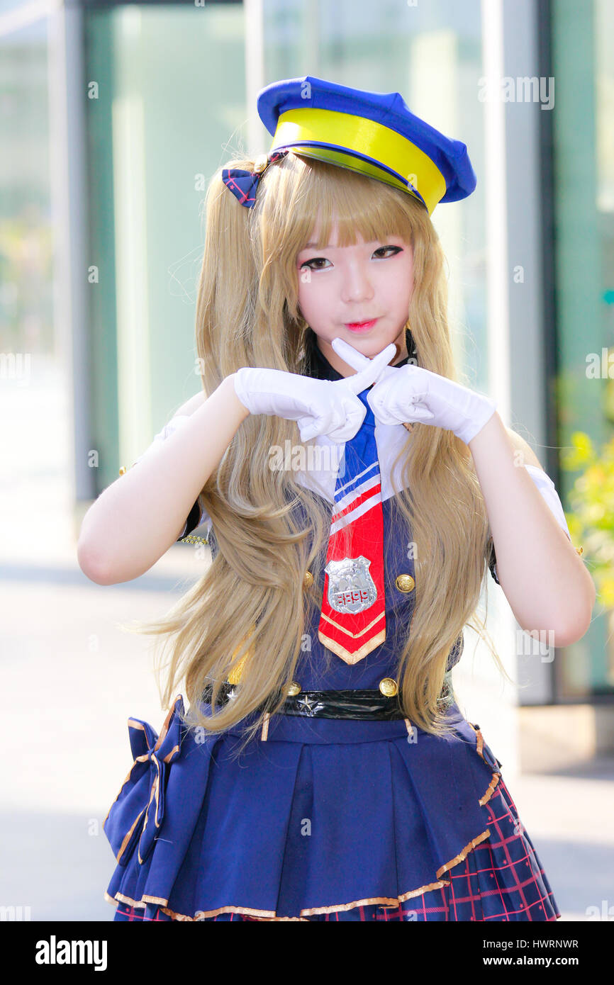 Bangkok - Feb 12: An unidentified Japanese anime cosplay pose on Febuary 12,  2017 at Central World, Bangkok, Thailand Stock Photo - Alamy