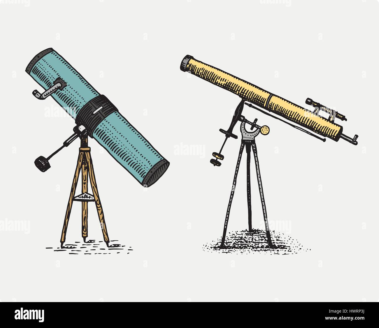 old telescope drawing keplar
