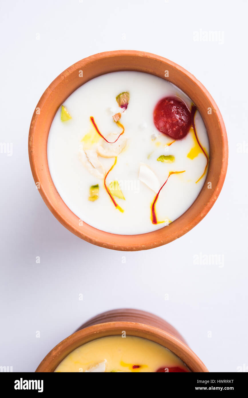 Authentic Indian cold drink made up of curd, milk & malai called Lassi
