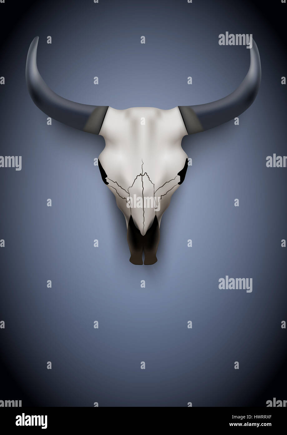 Animal Skull Poster. Party Invitation with animal skull.  Illustration Background Stock Photo