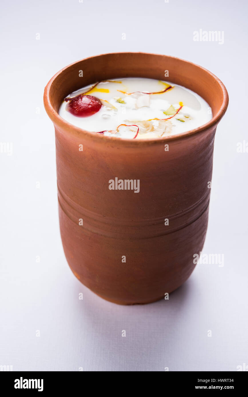 Authentic Indian cold drink made up of curd, milk & malai called Lassi