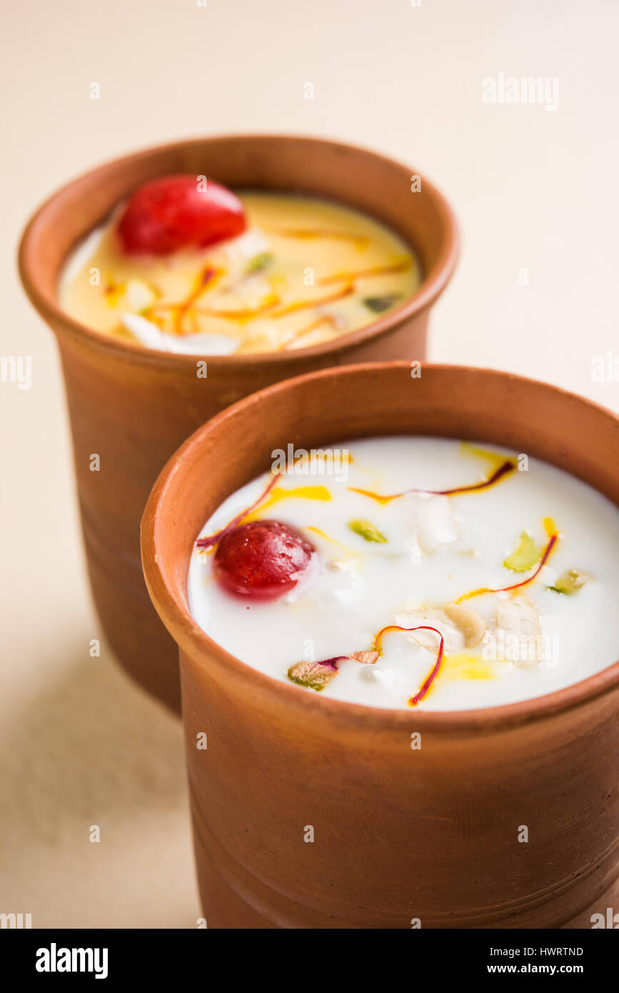 Authentic Indian cold drink made up of curd, milk & malai called Lassi