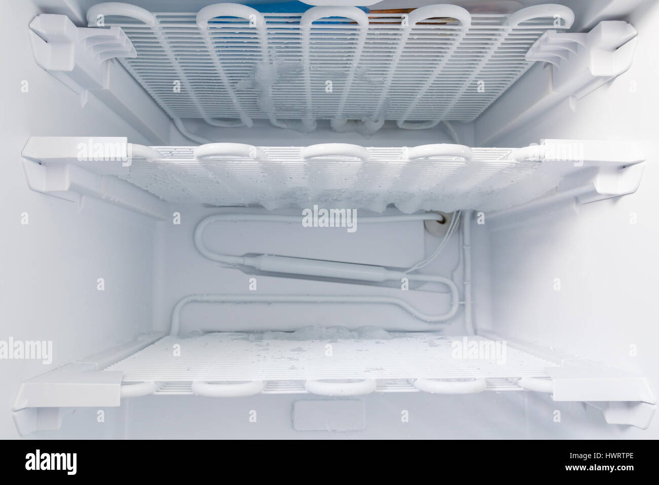 Freezer is defrosted to clean Stock Photo Alamy
