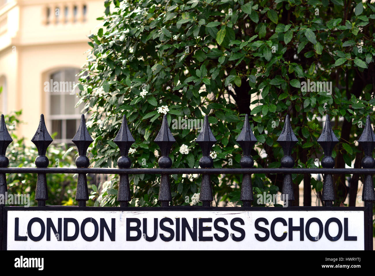 London Business School street sign Stock Photo