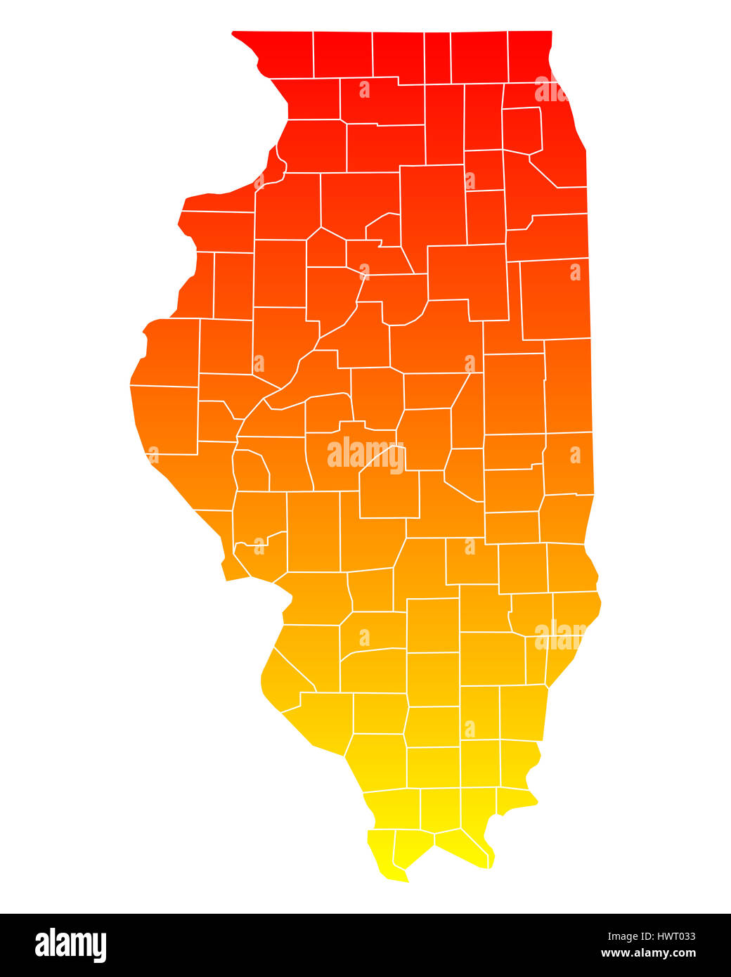 Map of Illinois Stock Photo Alamy