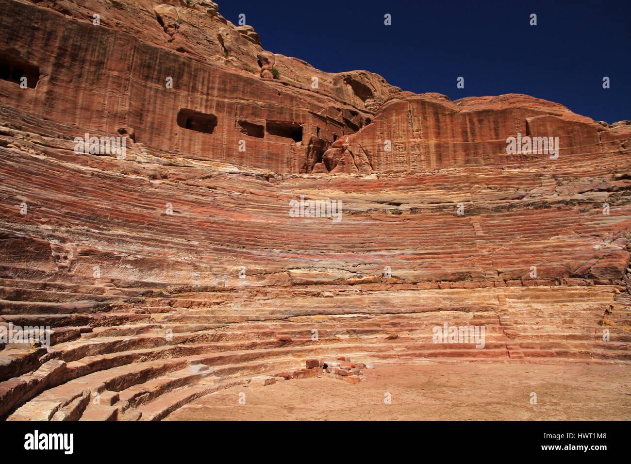 The Theatre, Petra, Jordan Stock Photo