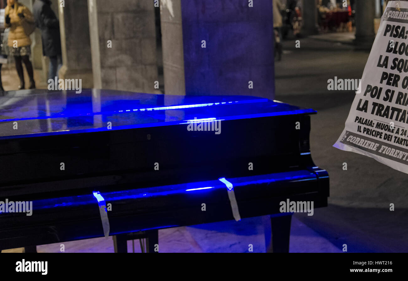 Show of piano in the center of a city Stock Photo