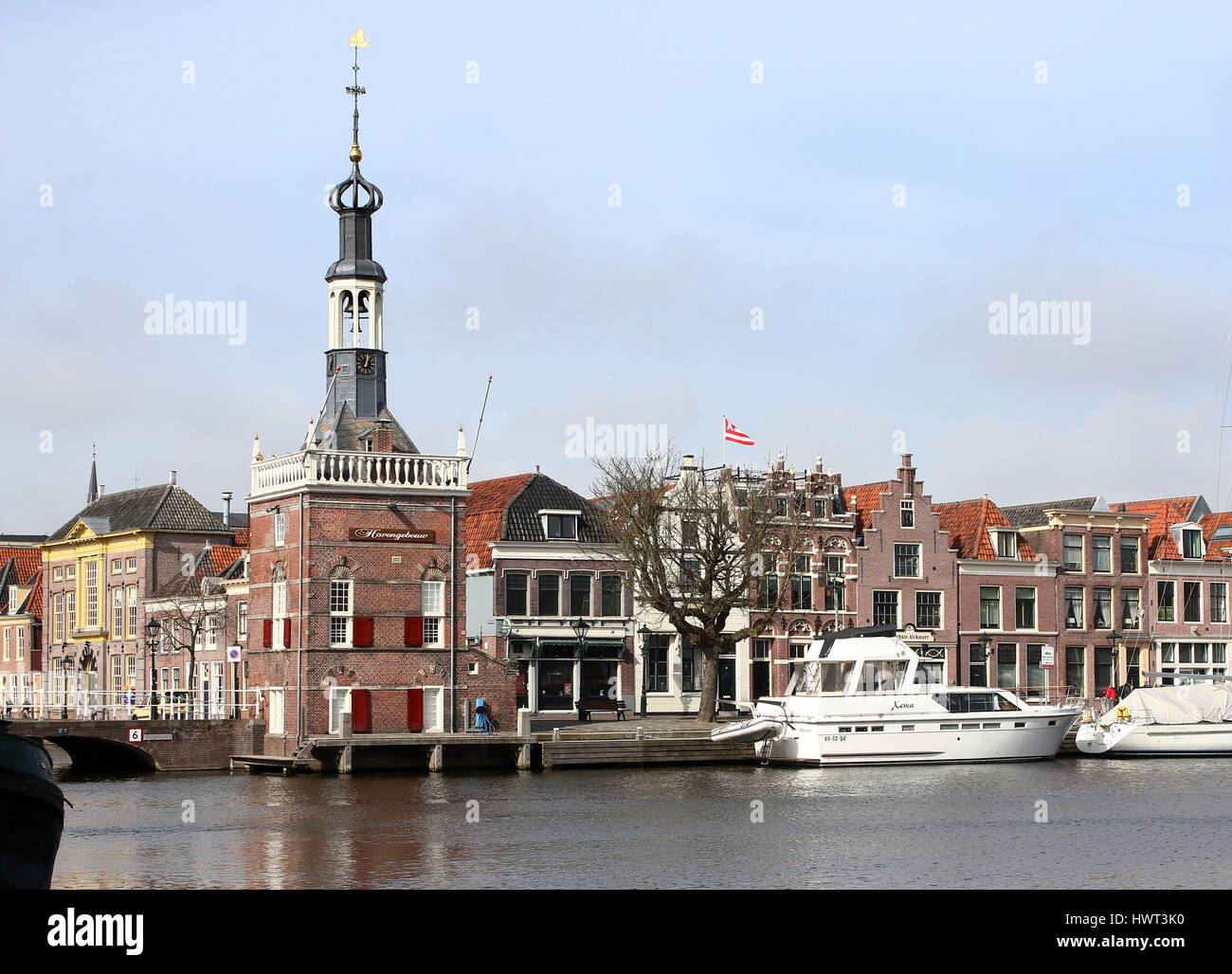 Early 17th century Accijnstoren (excise tax tower) at Bierkade, Alkmaar, Netherlands Stock Photo