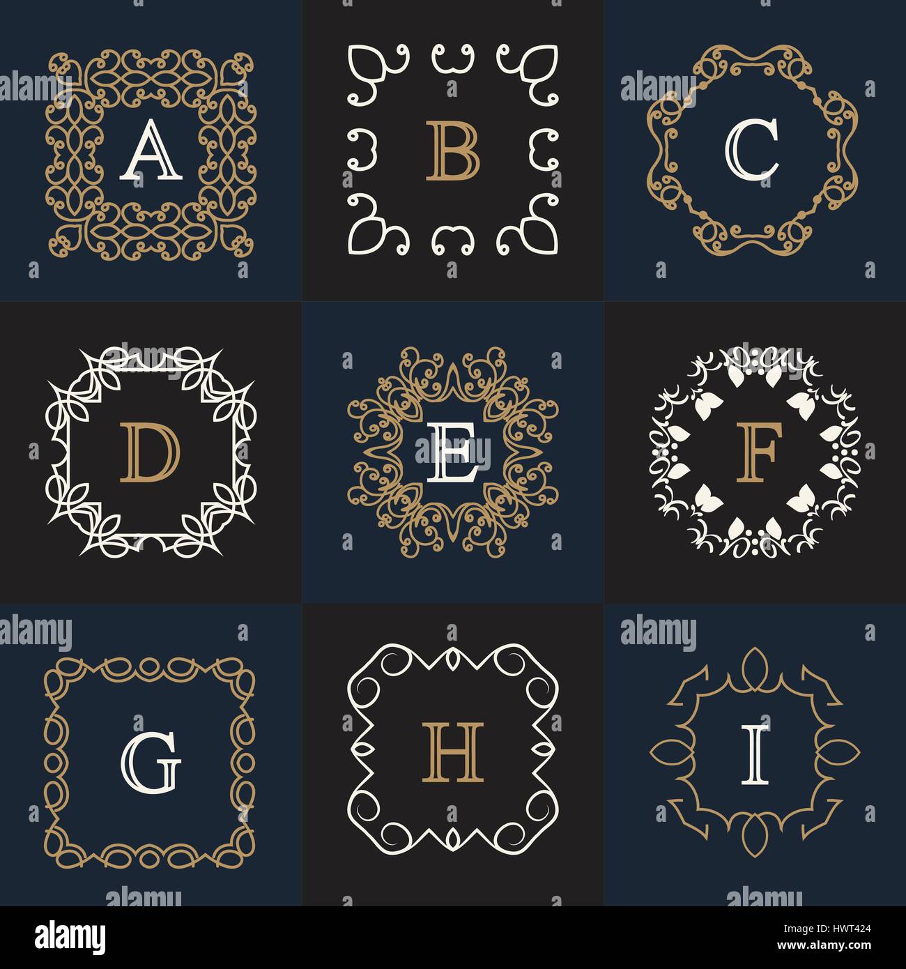 Monogram logo hires stock photography and images Alamy