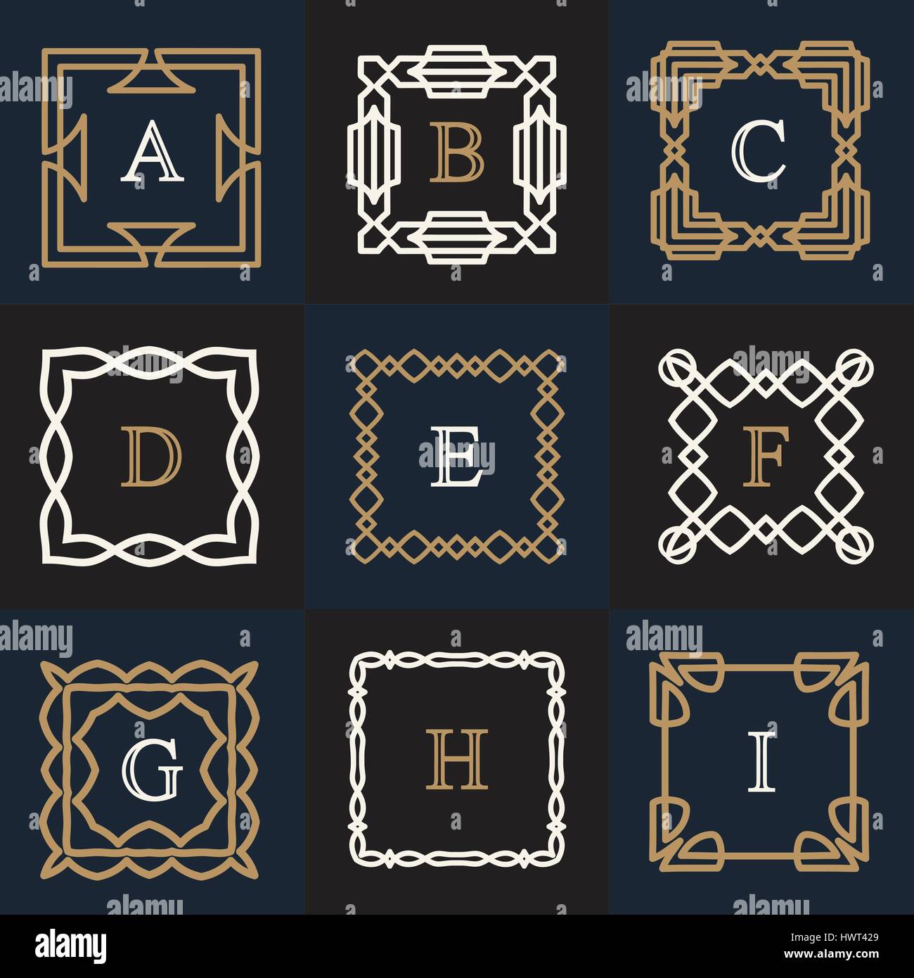 Monogram logo hires stock photography and images Alamy