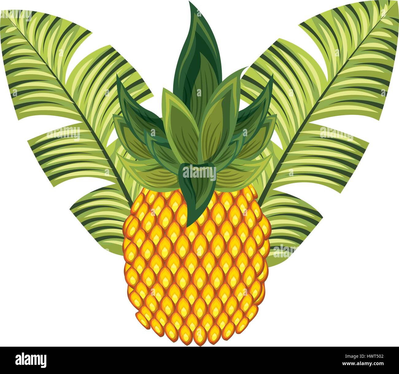 pineapple exotic fruit icon Stock Vector Image & Art - Alamy