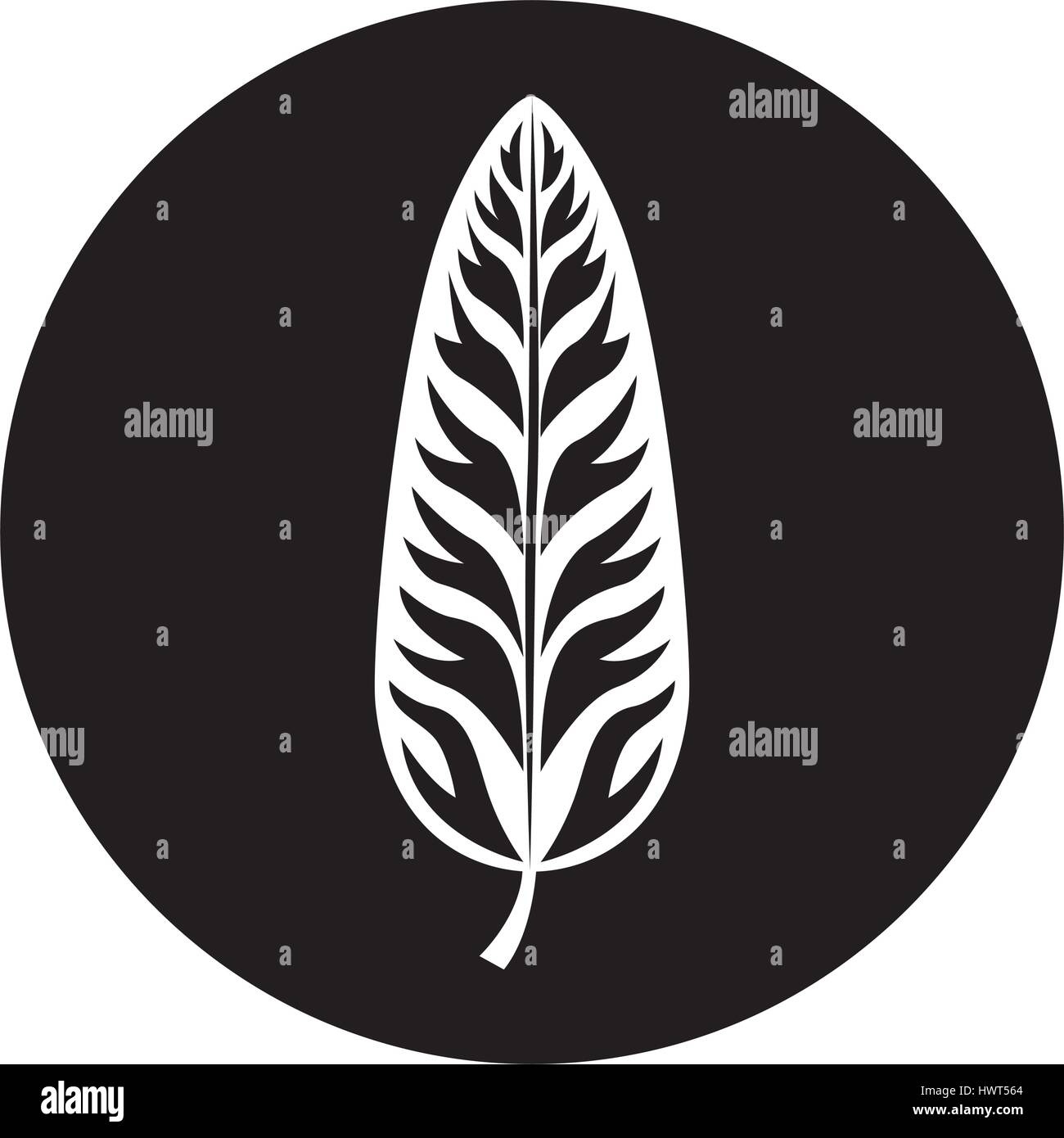 tropical leafs decorative icon Stock Vector Image & Art - Alamy