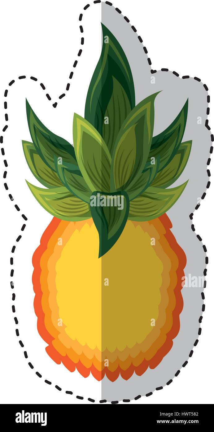 pineapple exotic fruit icon Stock Vector Image & Art - Alamy