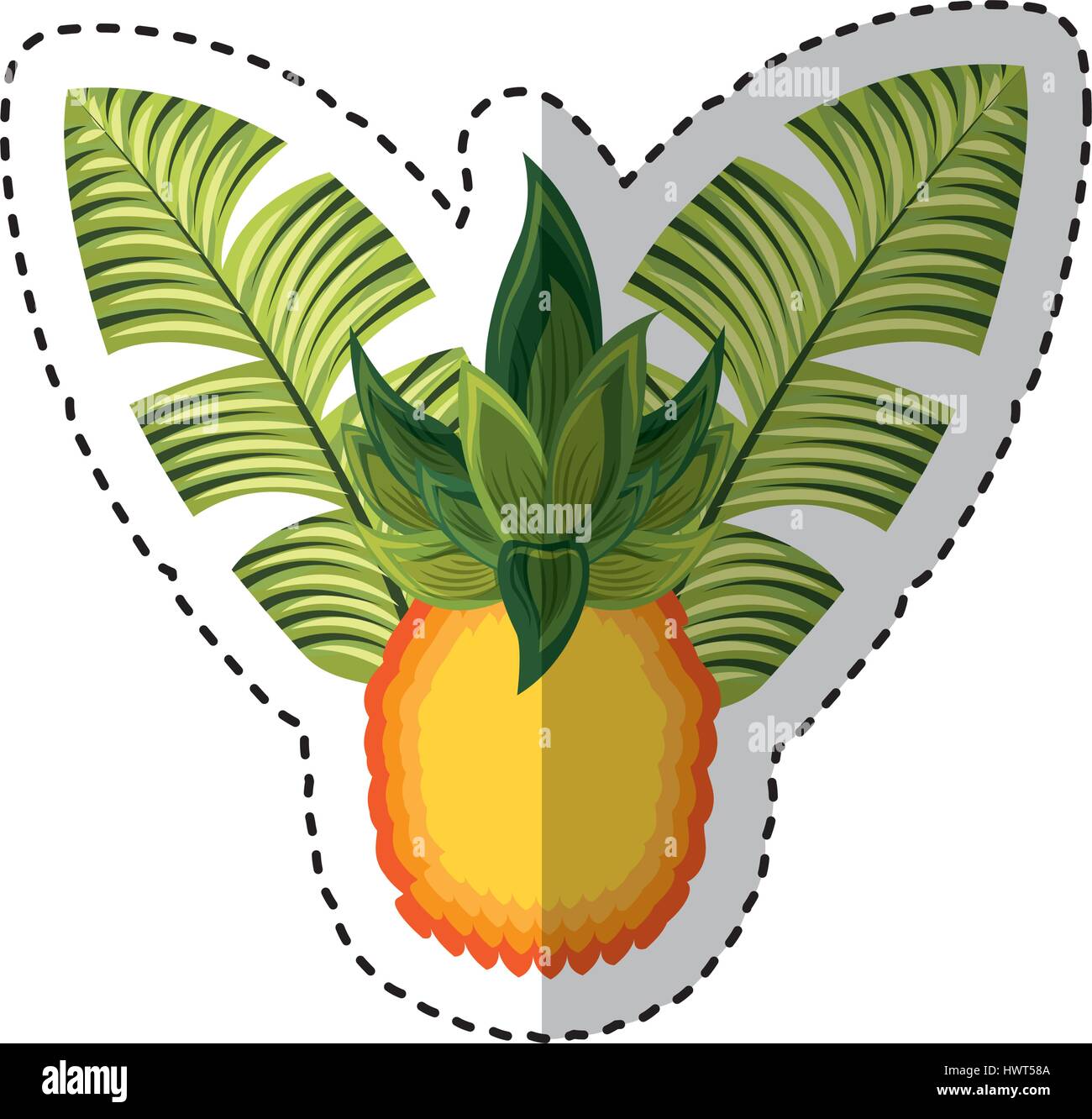 pineapple exotic fruit icon Stock Vector Image & Art - Alamy